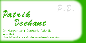patrik dechant business card